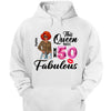 This Queen makes 50 look Fabulous 50th Birthday T-Shirt, Personalized A Queen Was Born Birthday Women, Birthday T Shirts, Custom Name Custom Date Birthday Shirt