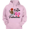 This Queen makes 50 look Fabulous 50th Birthday T-Shirt, Personalized A Queen Was Born Birthday Women, Birthday T Shirts, Custom Name Custom Date Birthday Shirt