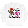 This Queen makes 50 look Fabulous 50th Birthday T-Shirt, Personalized A Queen Was Born Birthday Women, Birthday T Shirts, Custom Name Custom Date Birthday Shirt