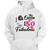 This Queen makes 50 look Fabulous 50th Birthday T-Shirt, Personalized A Queen Was Born Birthday Women, Birthday T Shirts, Custom Name Custom Date Birthday Shirt