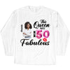 This Queen makes 50 look Fabulous 50th Birthday T-Shirt, Personalized A Queen Was Born Birthday Women, Birthday T Shirts, Custom Name Custom Date Birthday Shirt
