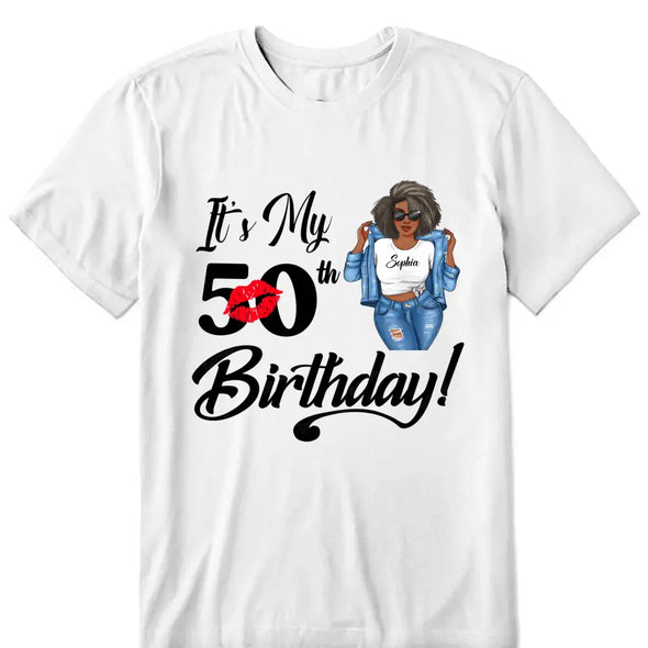 Personalized It's My Birthday Shirt, Birthday Party 50th Shirt, ,Its My Birthday Shirt,Queen Birthday,Birthday girl Shirt