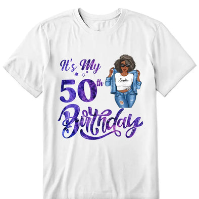 Customized It's My Birthday Shirt, Birthday Party 50th Shirt, ,Its My Birthday Shirt,Queen Birthday,Birthday girl Shirt