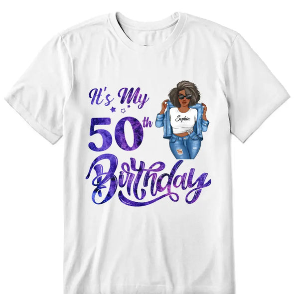Customized It's My Birthday Shirt, Birthday Party 50th Shirt, ,Its My Birthday Shirt,Queen Birthday,Birthday girl Shirt