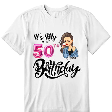 Personalized It's My Birthday Shirt, Birthday Party 50th Shirt, ,Its My Birthday Shirt,Queen Birthday,Birthday girl Shirt