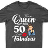 50th birthday shirt, 50th birthday gift for women, 50 & fabulous birthday party shirts, 50th birthday shirts for women, 50th bday shirts