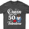 Personalized This Queen Makes 50 Look Fabulous Shirt, Leopard Birthday Queen Shirt, Birthday Gift For Women Girls, Birthday Gift For Mom