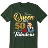 This Queen Makes 50 Look Fabulous 50th Birthday Shirt,50th Birthday Shirt Fifty and Fabulous Shirt 50 Birthday Shirt 50 and Fabulous Birthday Shirts for Women Birthday Crew Shirts Custom Shirt