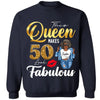 This Queen Makes 50 Look Fabulous 50th Birthday Shirt,50th Birthday Shirt Fifty and Fabulous Shirt 50 Birthday Shirt 50 and Fabulous Birthday Shirts for Women Birthday Crew Shirts Custom Shirt