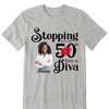 Stepping Into My 50th Birthday Like A Diva, Turning 50 Shirt, Gifts For Women Turning 50, Custom Photo