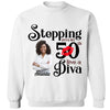 Stepping Into My 50th Birthday Like A Diva, Turning 50 Shirt, Gifts For Women Turning 50, Custom Photo
