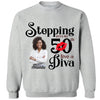 Stepping Into My 50th Birthday Like A Diva, Turning 50 Shirt, Gifts For Women Turning 50, Custom Photo