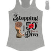 Stepping Into My 50th Birthday Like A Diva, Turning 50 Shirt, 50th Birthday Shirts For Her