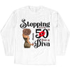 Stepping Into My 50th Birthday Like A Diva, Turning 50 Shirt, 50th Birthday Shirts For Her
