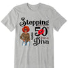Stepping Into My 50th Birthday Like A Diva, Turning 50 Shirt, 50th Birthday Shirts For Her