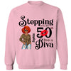 Stepping Into My 50th Birthday Like A Diva, Turning 50 Shirt, 50th Birthday Shirts For Her