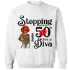 Stepping Into My 50th Birthday Like A Diva, Turning 50 Shirt, 50th Birthday Shirts For Her