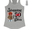 Stepping Into My 50th Birthday Like A Diva, Turning 50 Shirt, 50th Birthday Shirts For Her