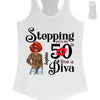 Stepping Into My 50th Birthday Like A Diva, Turning 50 Shirt, 50th Birthday Shirts For Her