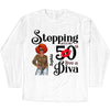 Stepping Into My 50th Birthday Like A Diva, Turning 50 Shirt, 50th Birthday Shirts For Her
