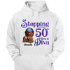 Stepping Into My 50th Birthday Like A Diva, Turning 50 Shirt, 50th Birthday Shirts For Her