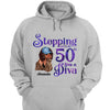 Stepping Into My 50th Birthday Like A Diva, Turning 50 Shirt, 50th Birthday Shirts For Her
