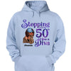 Stepping Into My 50th Birthday Like A Diva, Turning 50 Shirt, 50th Birthday Shirts For Her