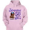 Stepping Into My 50th Birthday Like A Diva, Turning 50 Shirt, 50th Birthday Shirts For Her
