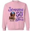 Stepping Into My 50th Birthday Like A Diva, Turning 50 Shirt, 50th Birthday Shirts For Her