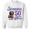 Stepping Into My 50th Birthday Like A Diva, Turning 50 Shirt, 50th Birthday Shirts For Her