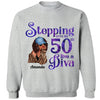 Stepping Into My 50th Birthday Like A Diva, Turning 50 Shirt, 50th Birthday Shirts For Her