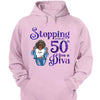 Stepping Into My 50th Birthday Like A Diva, Custom Birthday Shirts, Turning 50 Shirt