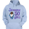 Stepping Into My 50th Birthday Like A Diva, Custom Birthday Shirts, Turning 50 Shirt