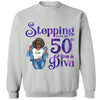 Stepping Into My 50th Birthday Like A Diva, Custom Birthday Shirts, Turning 50 Shirt
