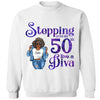 Stepping Into My 50th Birthday Like A Diva, Custom Birthday Shirts, Turning 50 Shirt
