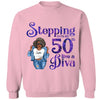 Stepping Into My 50th Birthday Like A Diva, Custom Birthday Shirts, Turning 50 Shirt