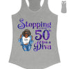 Stepping Into My 50th Birthday Like A Diva, Custom Birthday Shirts, Turning 50 Shirt
