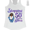 Stepping Into My 50th Birthday Like A Diva, Custom Birthday Shirts, Turning 50 Shirt