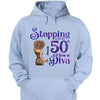 Stepping Into My 50th Birthday Like A Diva, Custom Birthday Shirts, Turning 50 Shirt