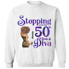 Stepping Into My 50th Birthday Like A Diva, Custom Birthday Shirts, Turning 50 Shirt