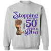 Stepping Into My 50th Birthday Like A Diva, Custom Birthday Shirts, Turning 50 Shirt