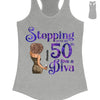Stepping Into My 50th Birthday Like A Diva, Custom Birthday Shirts, Turning 50 Shirt
