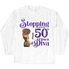 Stepping Into My 50th Birthday Like A Diva, Custom Birthday Shirts, Turning 50 Shirt