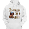 Stepping Into My 50th Birthday Like A Diva, Custom Birthday Shirts, Turning 50 Shirt
