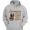 Stepping Into My 50th Birthday Like A Diva, Custom Birthday Shirts, Turning 50 Shirt