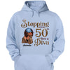 Stepping Into My 50th Birthday Like A Diva, Custom Birthday Shirts, Turning 50 Shirt