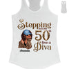 Stepping Into My 50th Birthday Like A Diva, Custom Birthday Shirts, Turning 50 Shirt