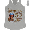 Stepping Into My 50th Birthday Like A Diva, Custom Birthday Shirts, Turning 50 Shirt