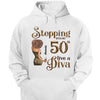 Stepping Into My 50th Birthday Like A Diva, Custom Birthday Shirts, Gifts For Women Turning 50