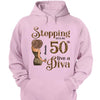 Stepping Into My 50th Birthday Like A Diva, Custom Birthday Shirts, Gifts For Women Turning 50